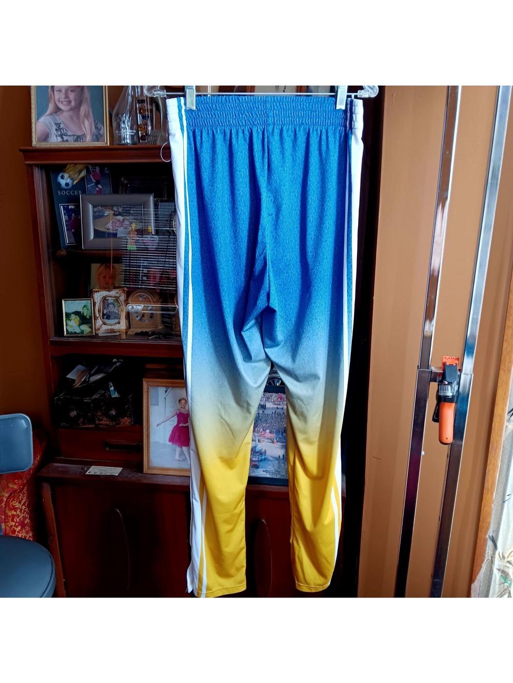 Texas Longhorns Athletic tear Off Warm Up Pants Medium Blue Gold Basketball